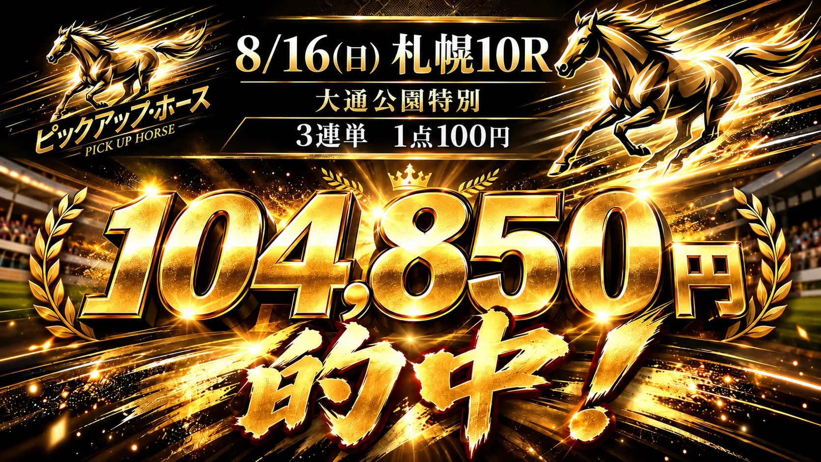 5月24日 新潟10R 3連単104,760円的中