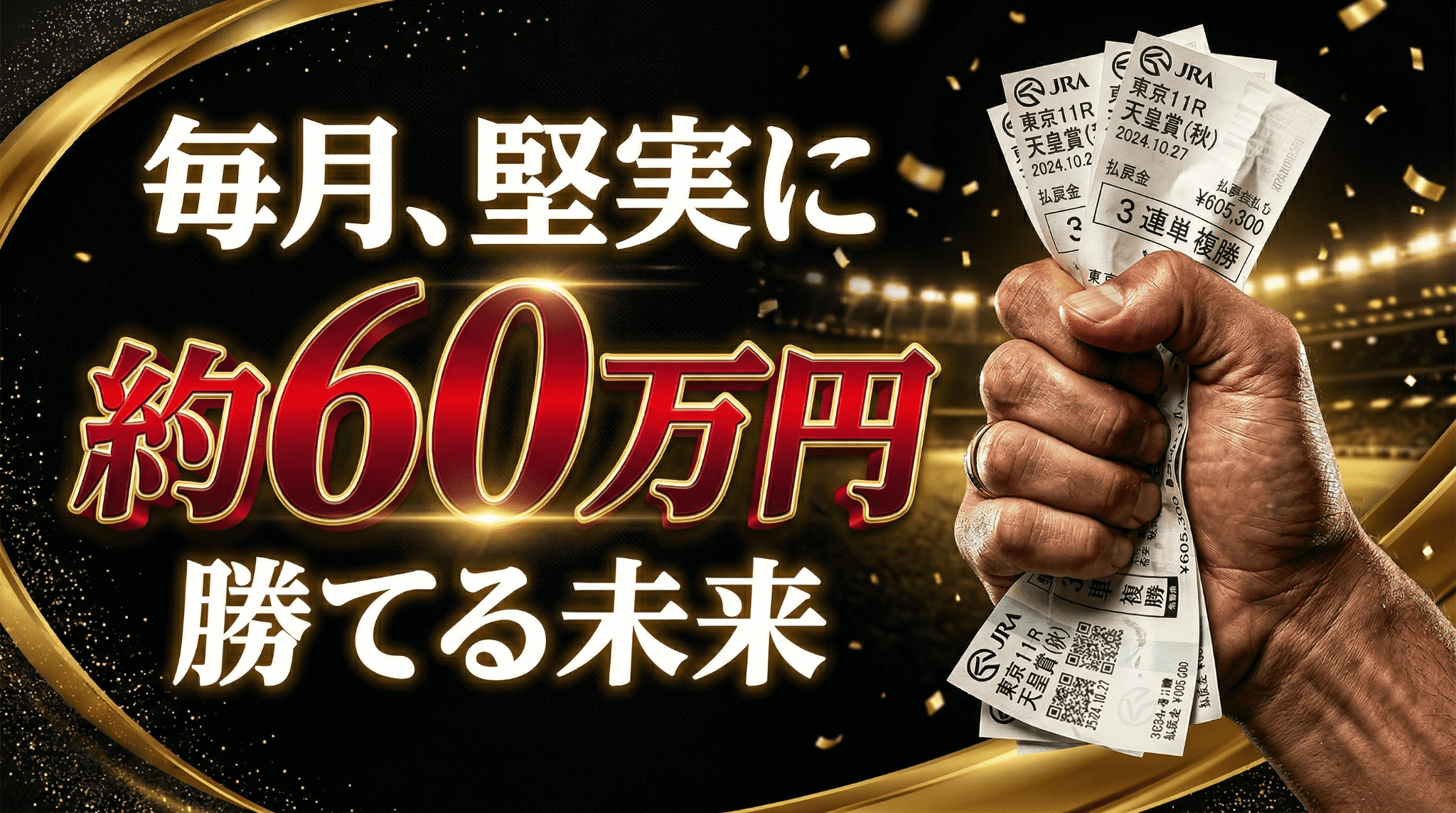 毎月、堅実に約60万円勝てる未来